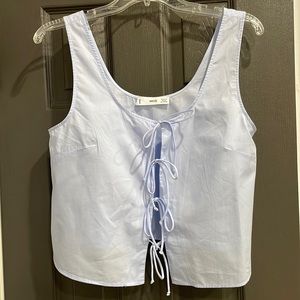 Mango Crop Top with Tie Closures